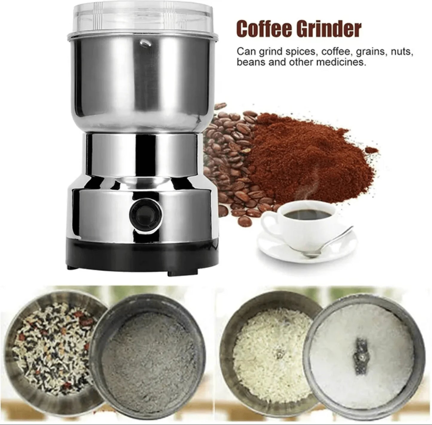 Mini Electric Grinder For Coffee, Nuts, and Spices Masala