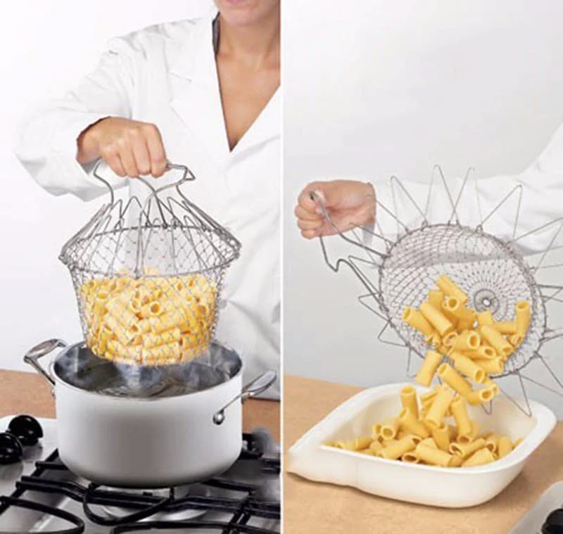 Foldable Chef Basket 12 in 1 Stainless Steel