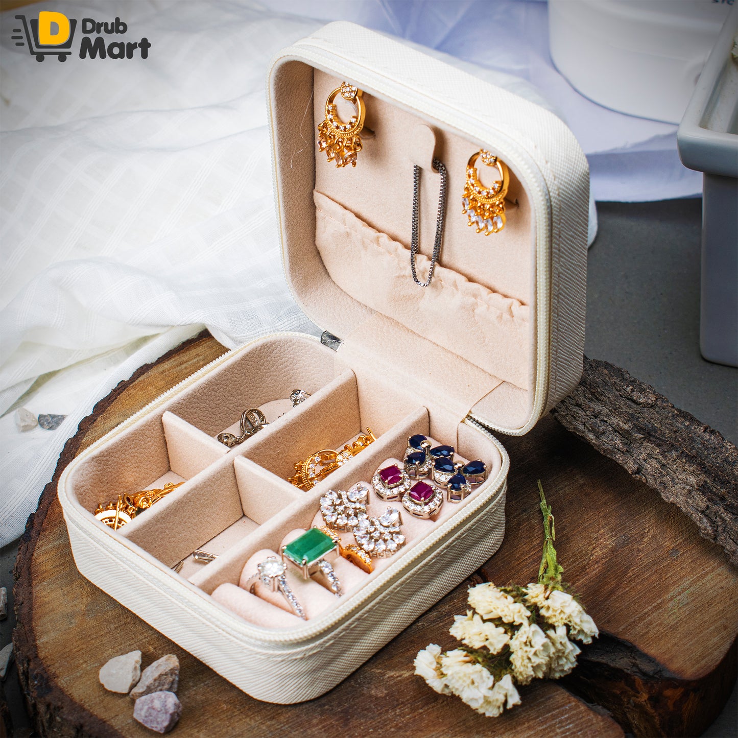 Pink Travel Jewellery Case