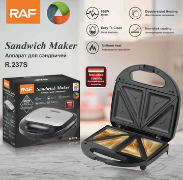 Sandwich Maker 4 Slice R.237S – Stainless Steel Top & Dual Heating – 850W