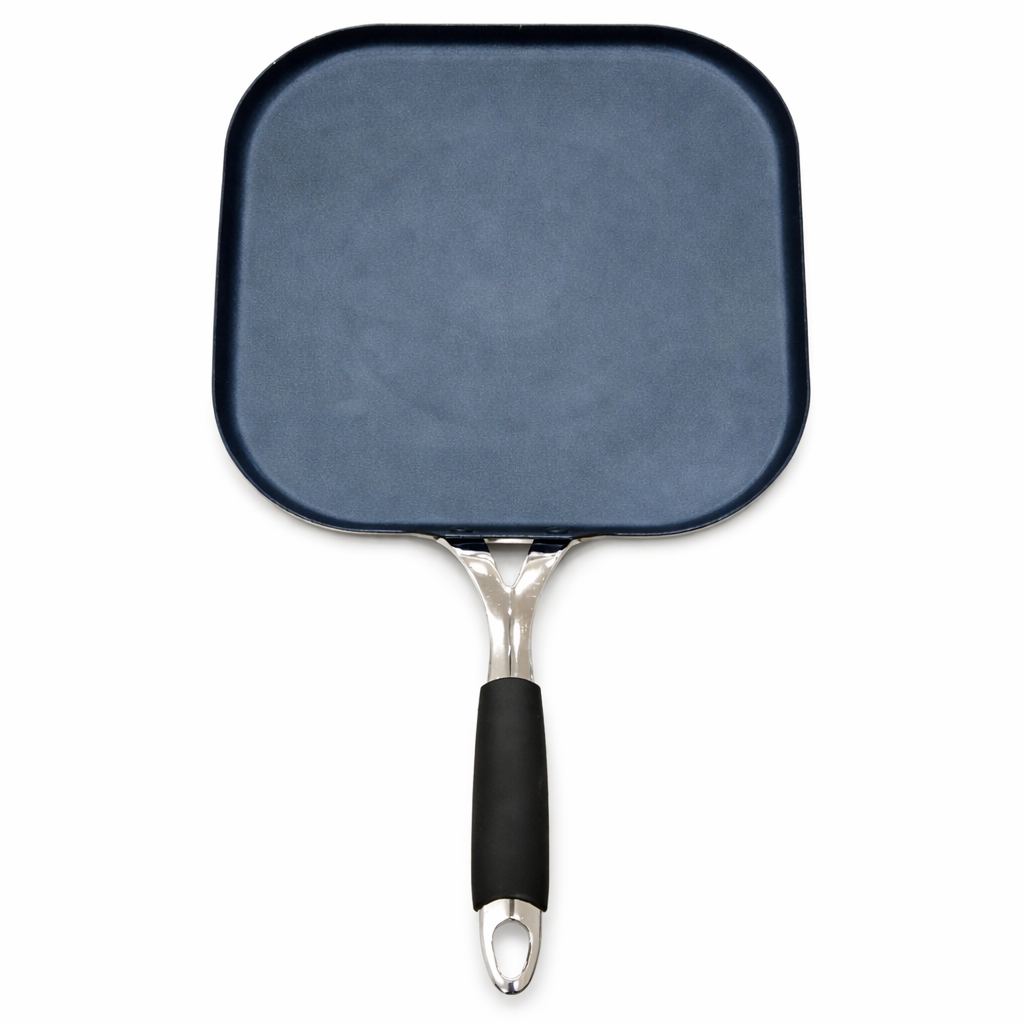 Square Non-Stick Griddle Pan with Induction Base | Premium Aluminum Grill Pan for Pancakes, Sandwiches & BBQ