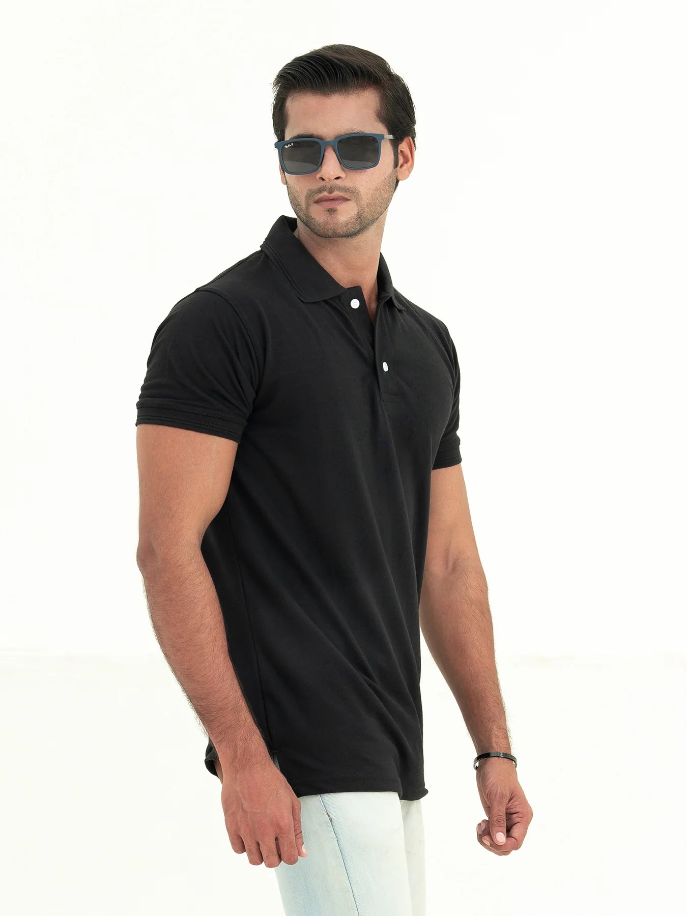 Basic Black Polo Shirt For Men
