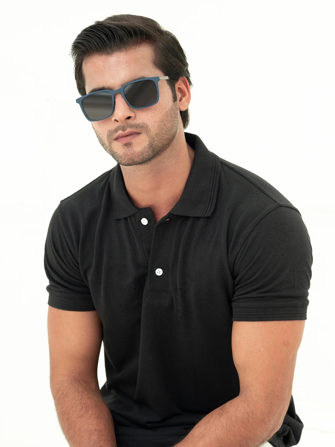 Basic Black Polo Shirt For Men
