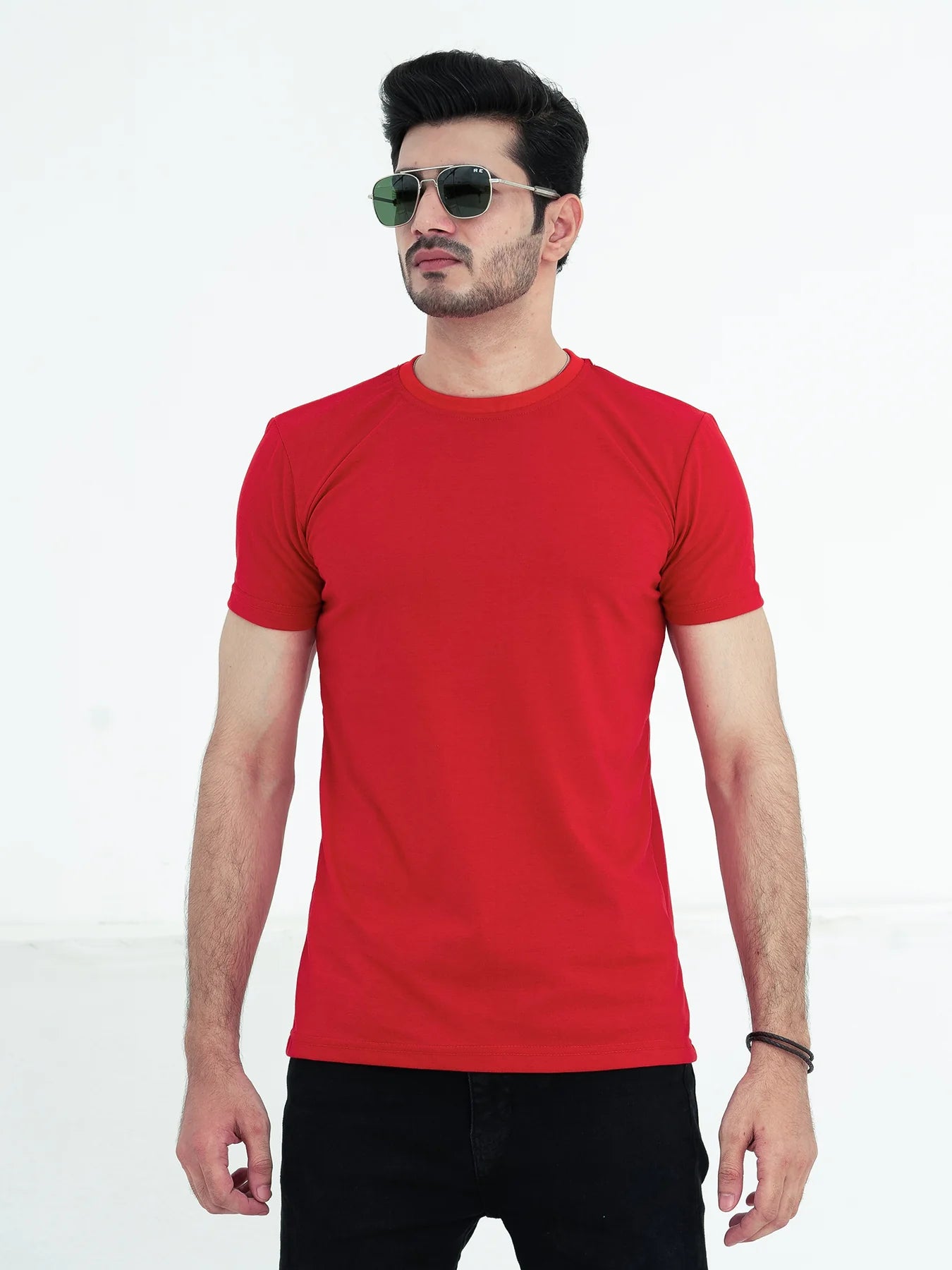 Pack of 2 - Regular Fit T-Shirts (Red, Grey)