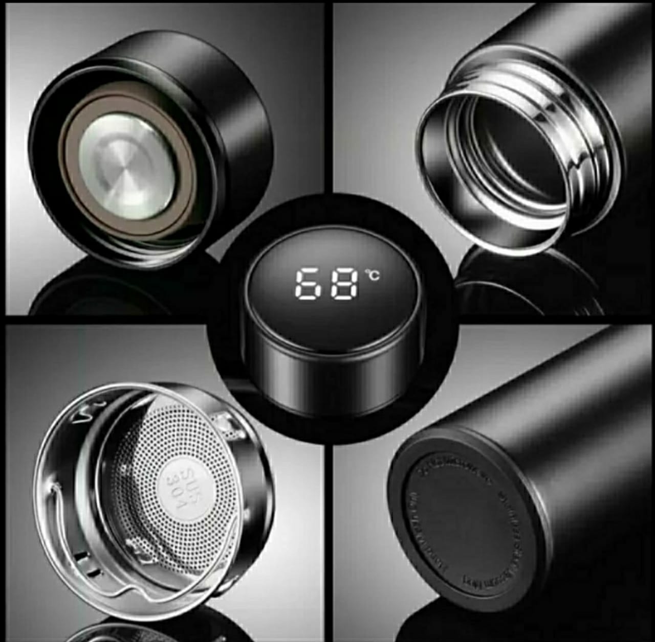 LED Smart Water Bottle | Digital Thermos 500ml With Temperature Display