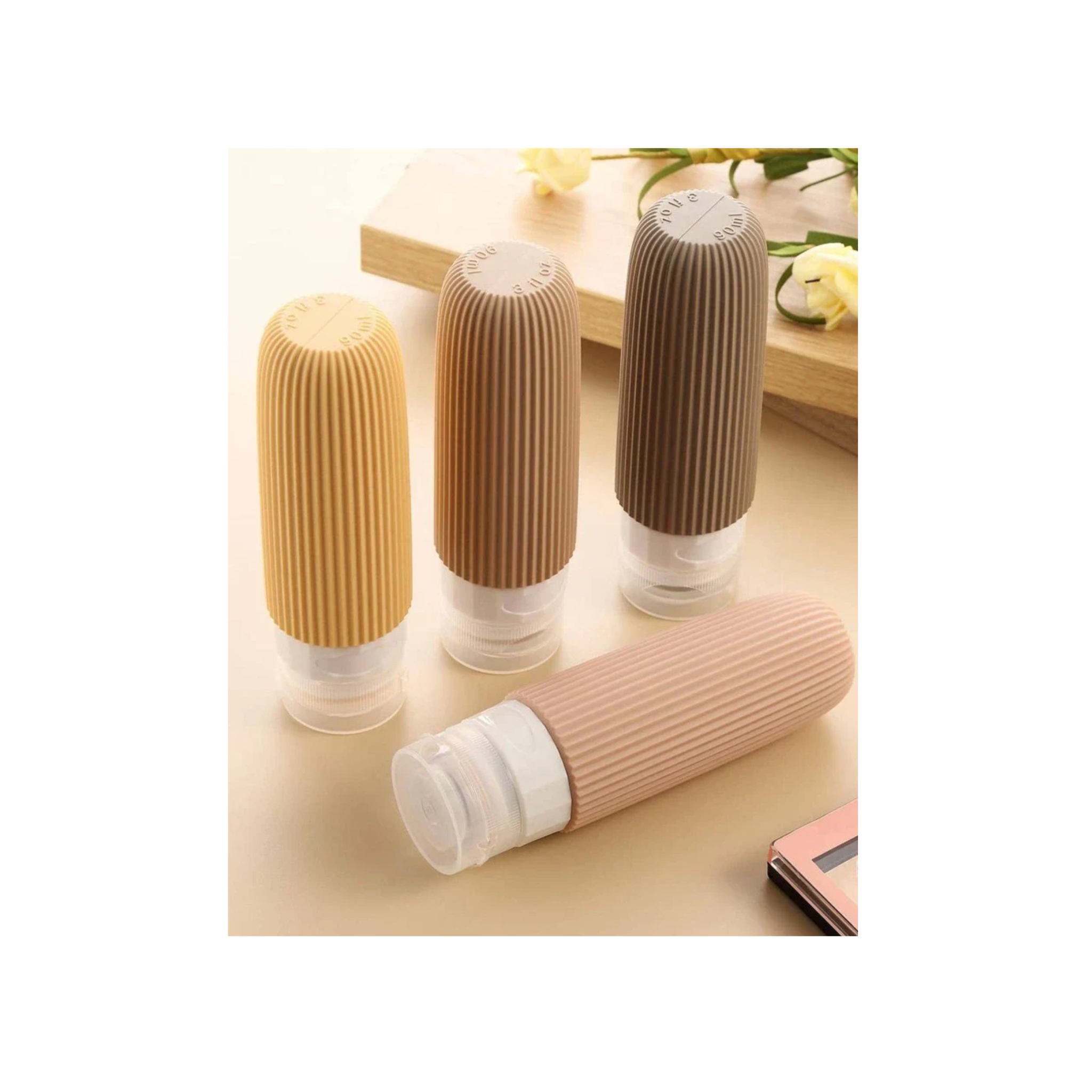 Silicone Travel Toiletry Bottles Set – Leakproof & TSA Approved