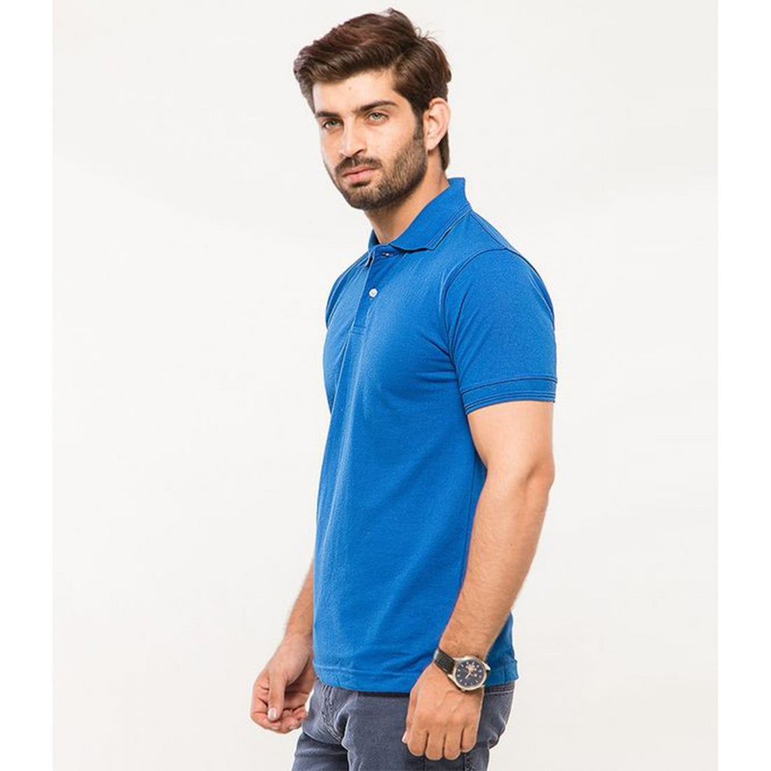 Turkish Blue Polo Shirt For Men