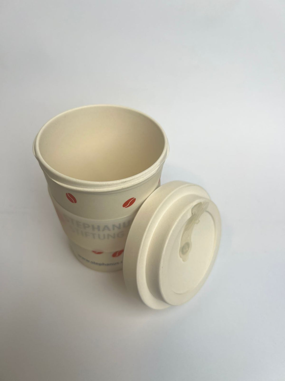 EcoSip Natural Bamboo Fiber Coffee Cup with Lid – Reusable & Eco-Friendly