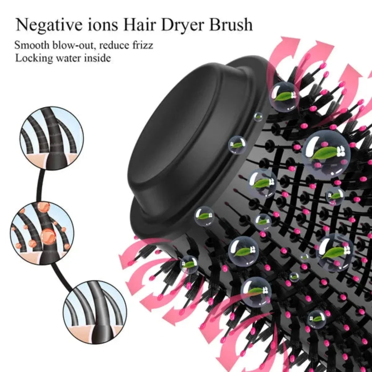 3 in 1 One Step Hot Air Brush (Straightener, Dryer, Curler)