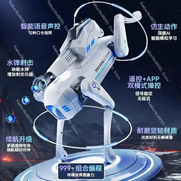 Remote Control Robotic Dog with Water Spray & LED Lights – Interactive Smart Robot Pet Toy