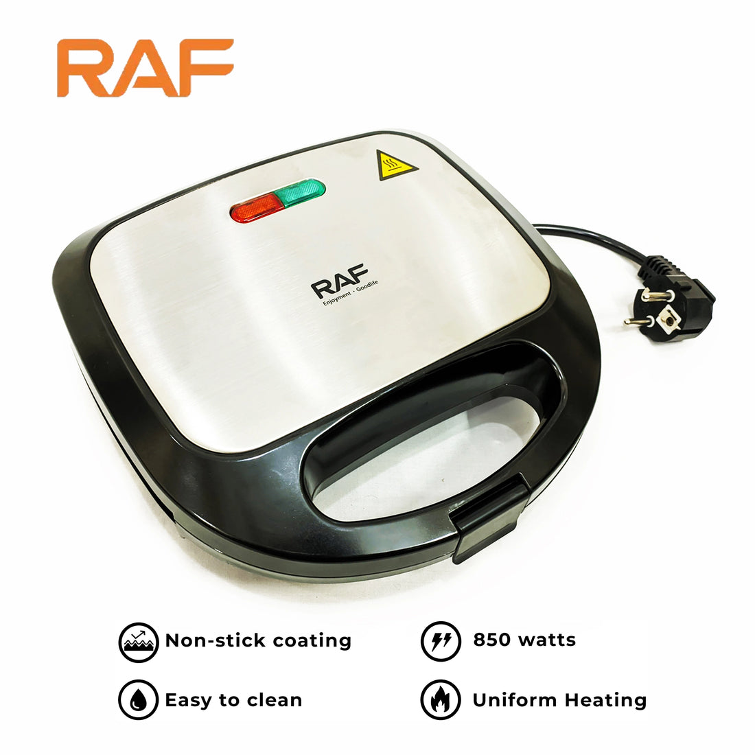 Sandwich Maker 4 Slice R.237S – Stainless Steel Top & Dual Heating – 850W